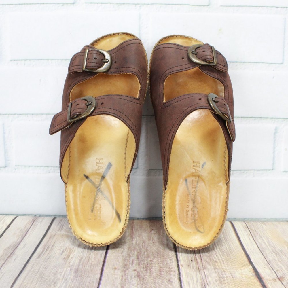 Haflinger Two Strap Buckle Leather Sandals Sz 6 US - Picture 6 of 8